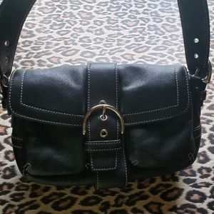 Black leather Coach Handbag